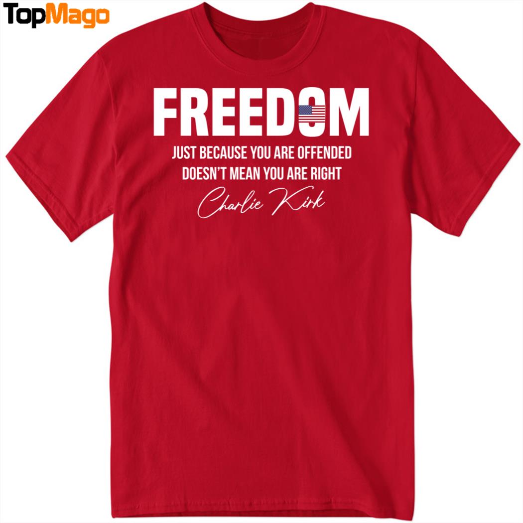 Freedom Charlie Kirk Quote American Flag Memorial Hoodie