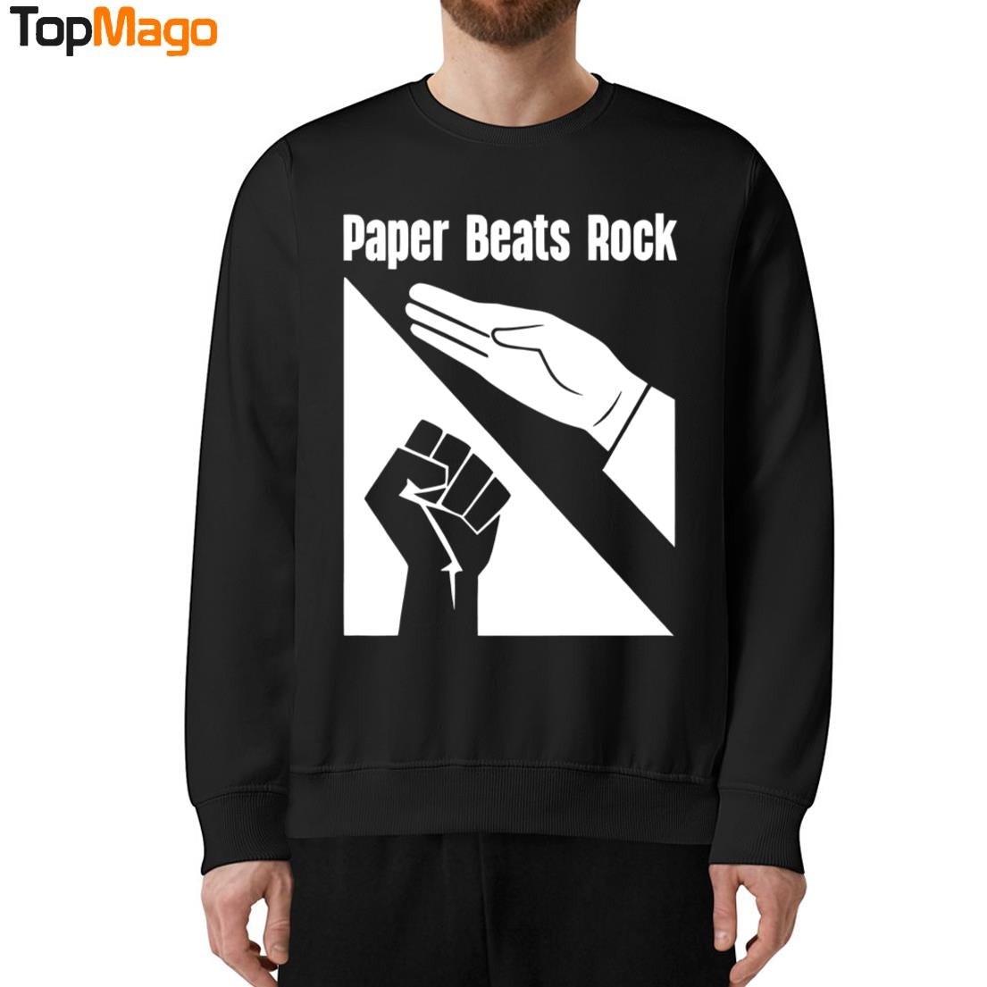 Paper Beats Rock Funny T-Shirt
