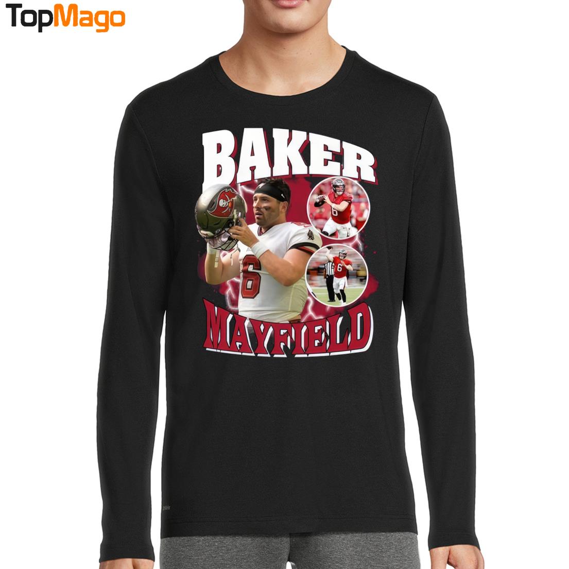Black Baker Mayfield Bootleg Style T-Shirt