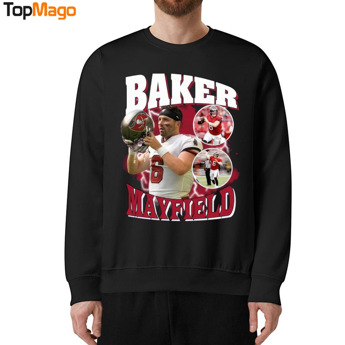 Black Baker Mayfield Bootleg Style T-Shirt