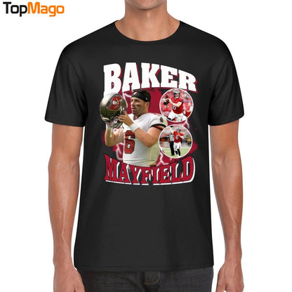Black Baker Mayfield Bootleg Style T-Shirt
