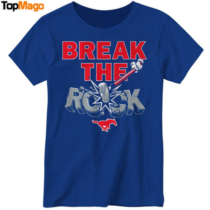 Break The Rock SMU Football T-Shirt, Hoodie, Sweatshirt, Ladies Boyfriend Shirt