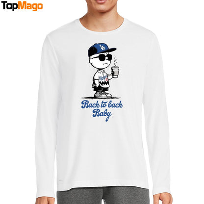 Charlie Brown Back To Back Baby LA Dodgers 2025 T-Shirt