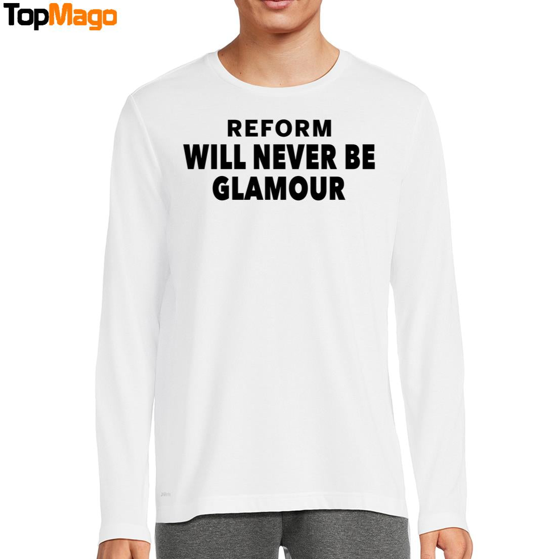 Charlie Craggs wears Reform Will Never Be Glamour T-Shirt