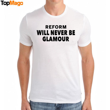 Charlie Craggs wears Reform Will Never Be Glamour T-Shirt