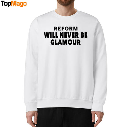 Charlie Craggs wears Reform Will Never Be Glamour T-Shirt