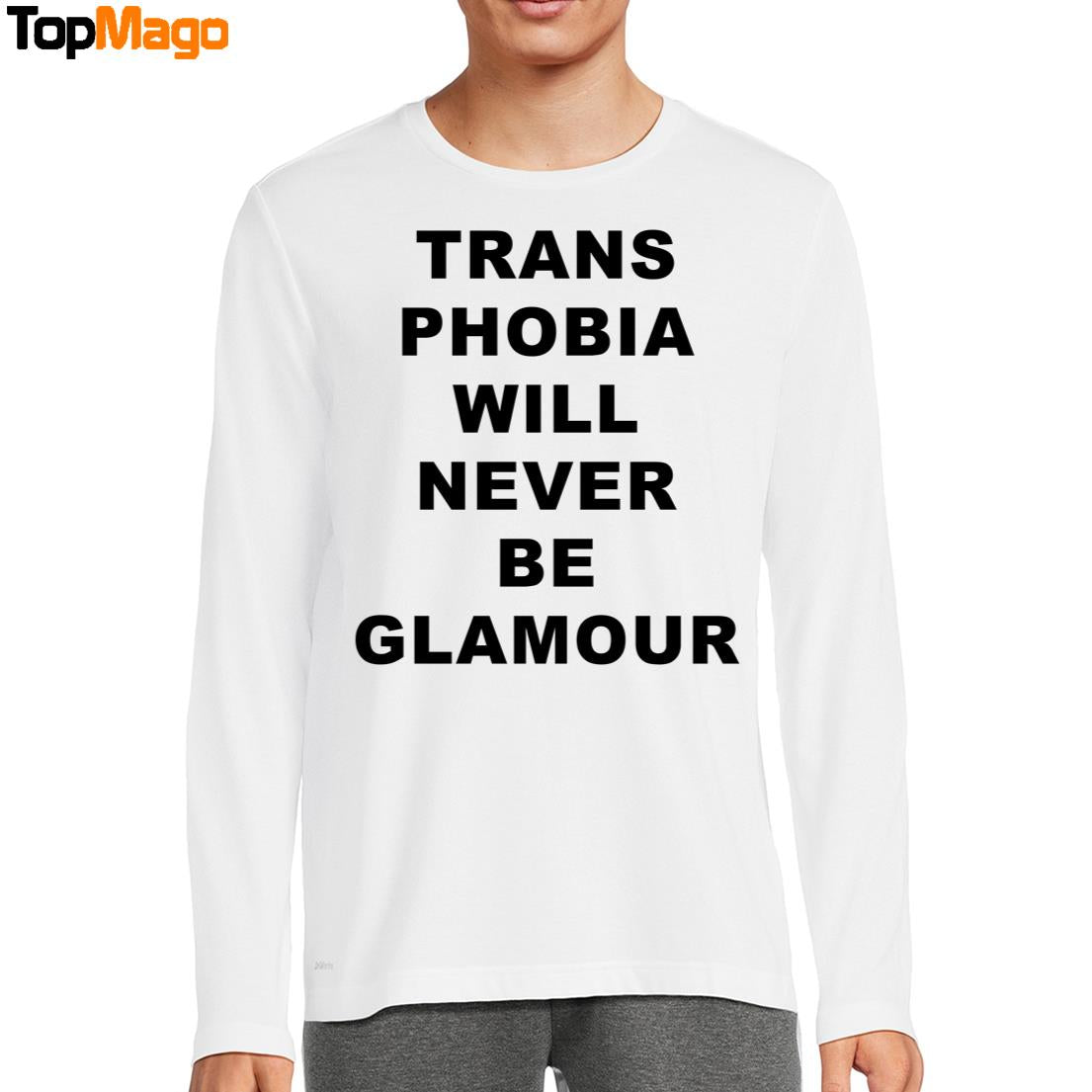 Charlie Craggs wears Trans Phobia Will Never Be Glamour Sweatshirt