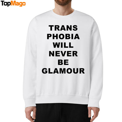 Charlie Craggs wears Trans Phobia Will Never Be Glamour Sweatshirt
