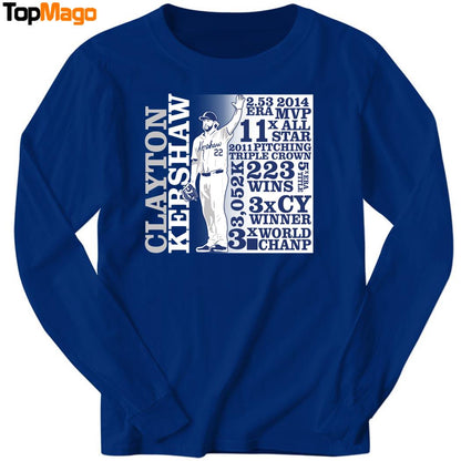 Clayton Kershaw GOAT List Sweatshirt, Long Sleeve Shirt, Hoodie, Premium SS T-Shirt