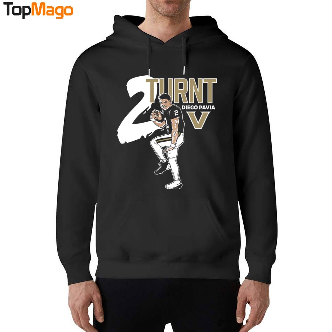 Diego Pavia 2 Turnt Vanderbilt Football T-Shirt