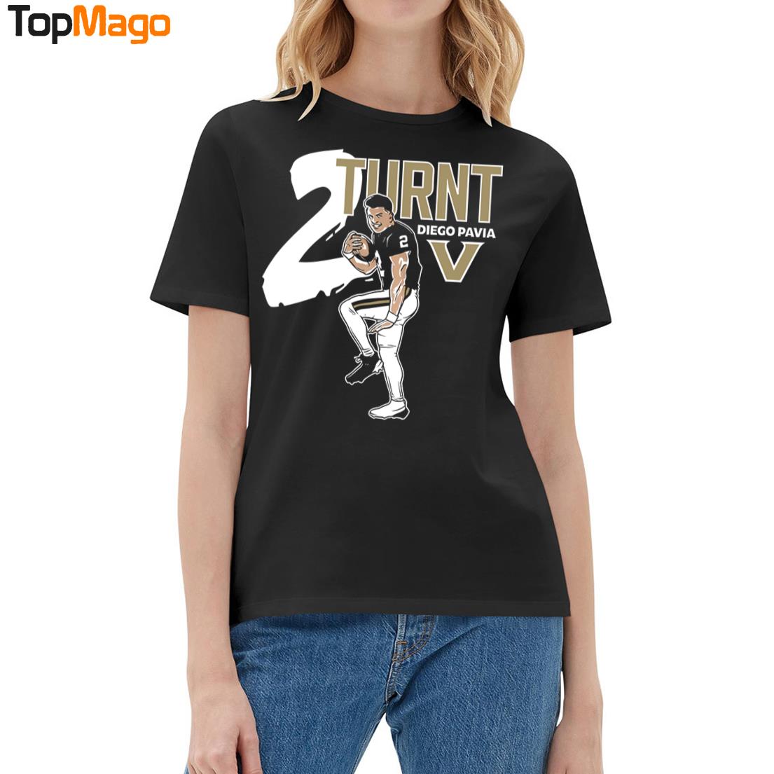 Diego Pavia 2 Turnt Vanderbilt Football T-Shirt
