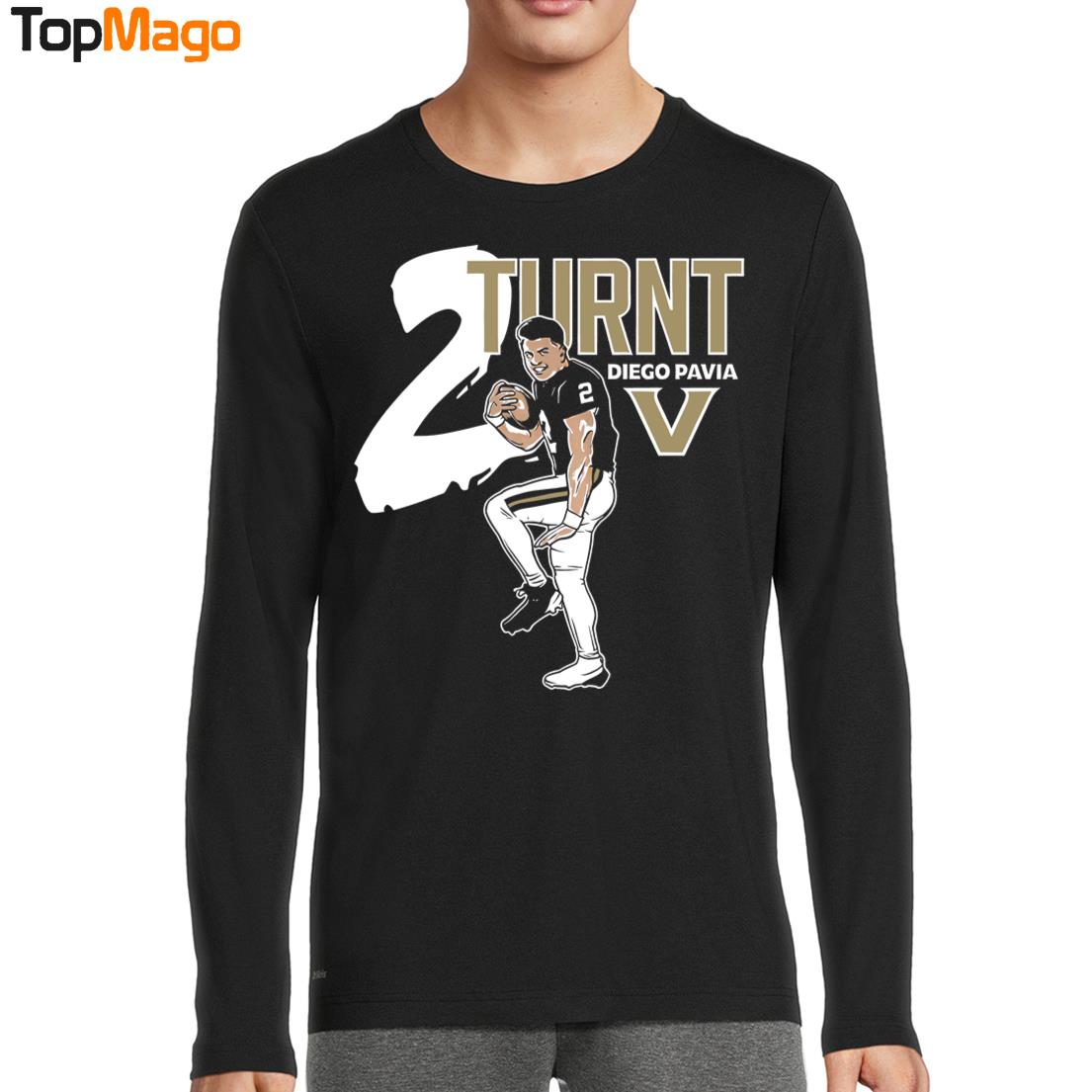 Diego Pavia 2 Turnt Vanderbilt Football T-Shirt