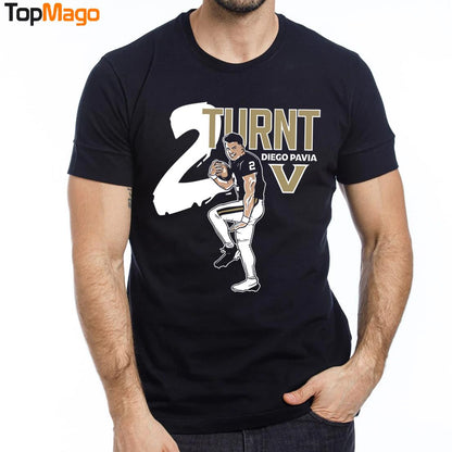 Diego Pavia 2 Turnt Vanderbilt Football T-Shirt