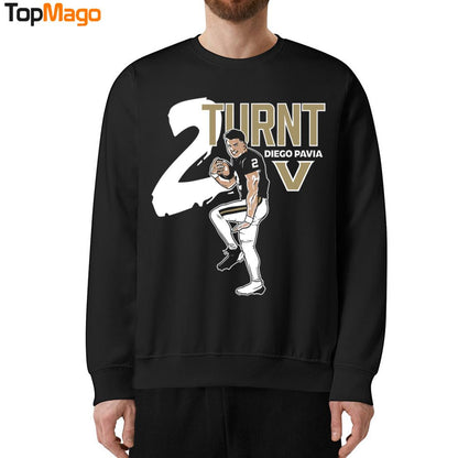 Diego Pavia 2 Turnt Vanderbilt Football T-Shirt