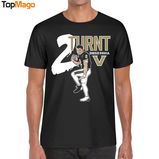 Diego Pavia 2 Turnt Vanderbilt Football T-Shirt
