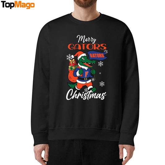 Florida Gators Logo Pine Tree NCAA Merry Christmas 2025 Sweatshirt, Long Sleeve Shirt, Hoodie, Premium SS T-Shirt
