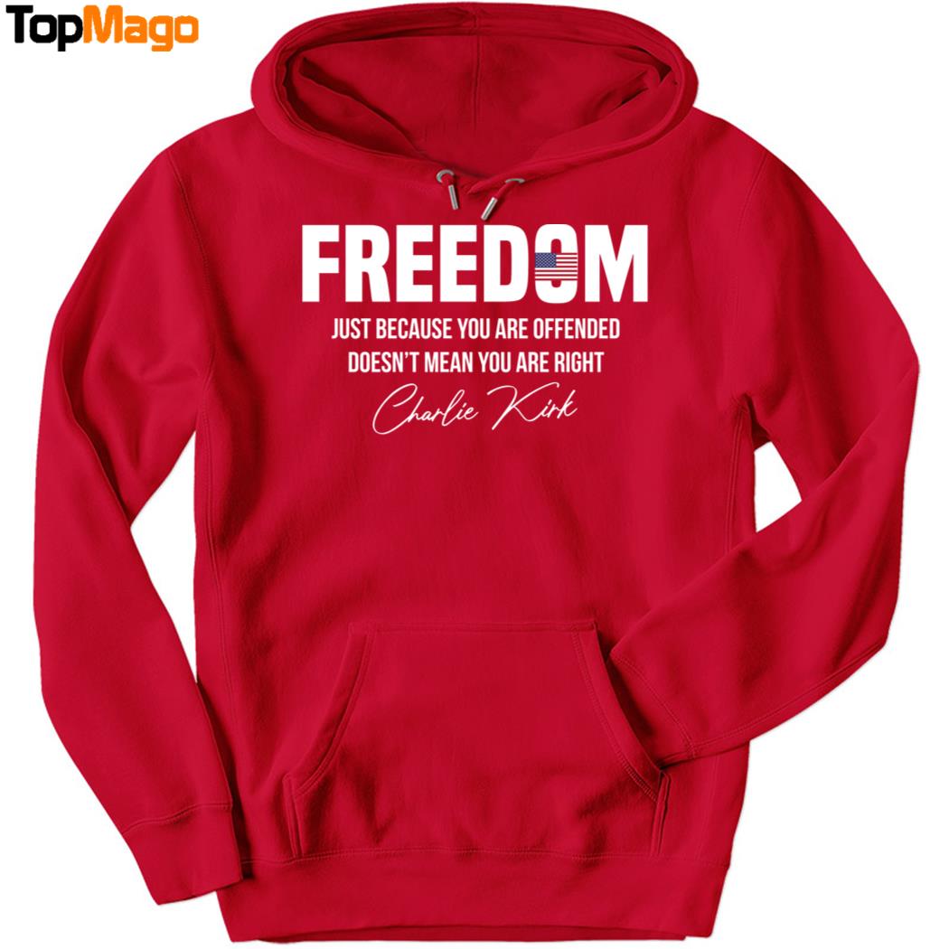 Freedom Charlie Kirk Quote American Flag Memorial Hoodie