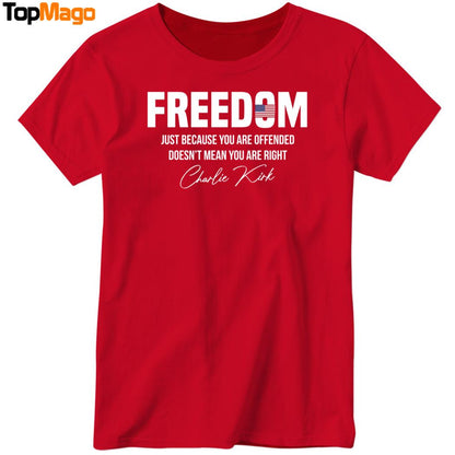 Freedom Charlie Kirk Quote American Flag Memorial Hoodie