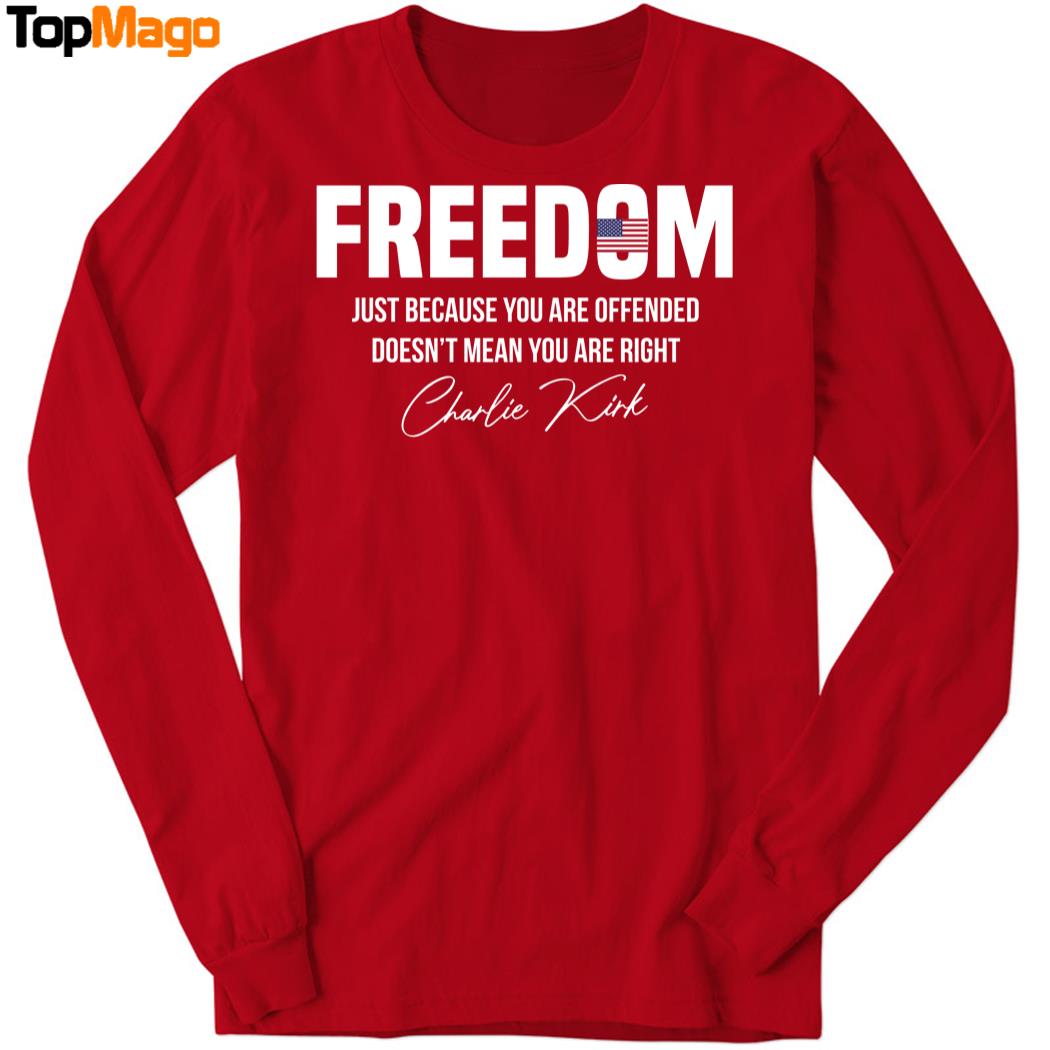 Freedom Charlie Kirk Quote American Flag Memorial Hoodie