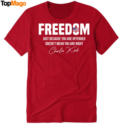 Freedom Charlie Kirk Quote American Flag Memorial Hoodie