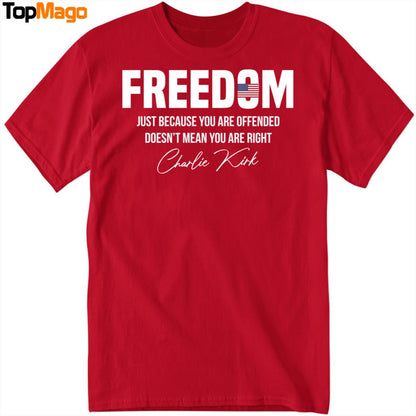 Freedom Charlie Kirk Quote American Flag Memorial Hoodie