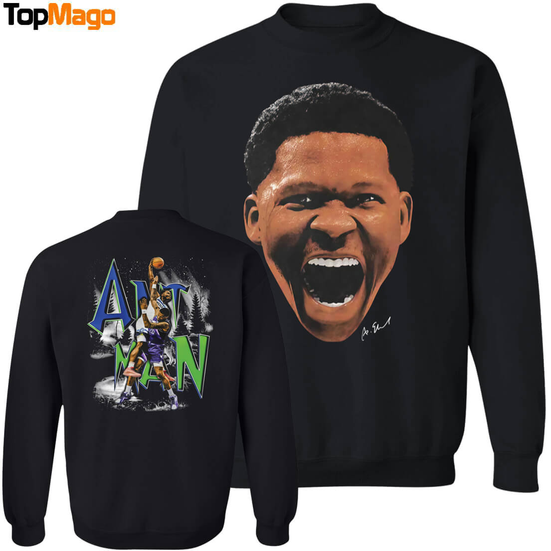 [Front-Back] Anthony Edwards BIG FACE GRAPHIC T-Shirt