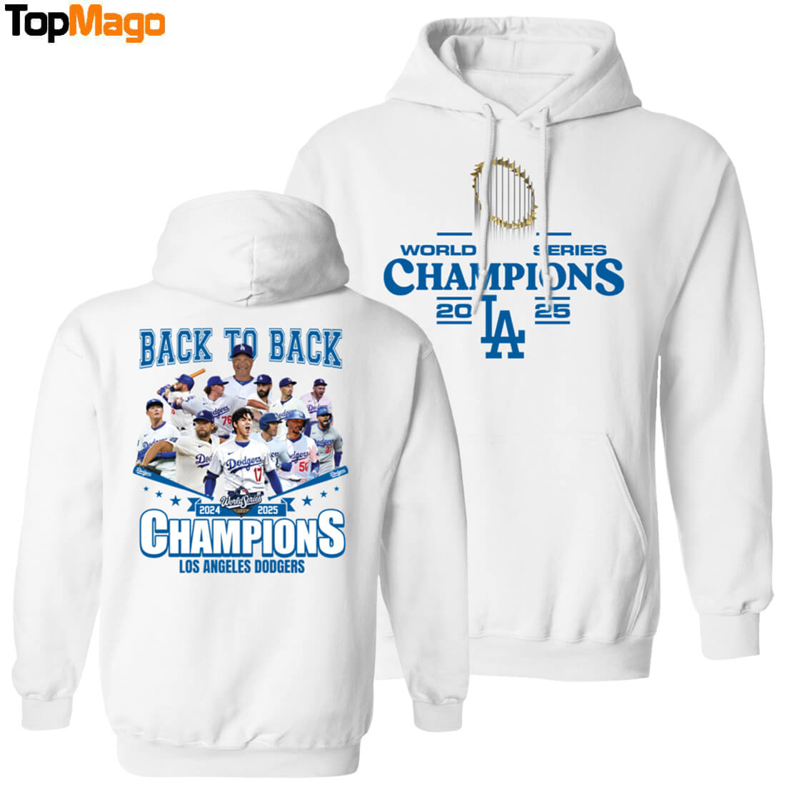 [Front-Back] Dodgers World Series 2024-2025 Back To Back Champions T-Shirt, Hoodie, Sweatshirt, Ladies Boyfriend Shirt