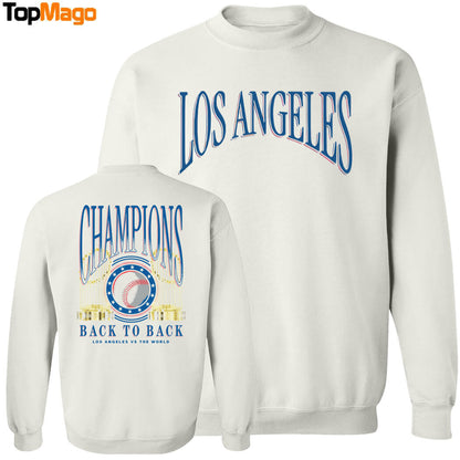 [Front-Back] Los Angeles Dodgers Back To Back World Champions 2025 T-Shirt