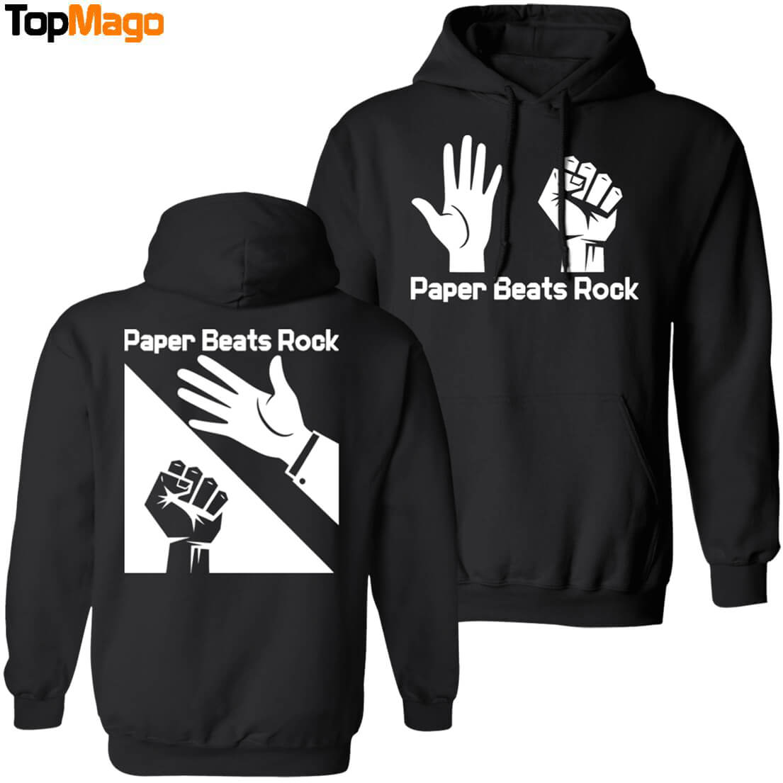 [Front-Back] Paper Beats Rock T-Shirt, Hoodie, Sweatshirt, Ladies Boyfriend Shirt