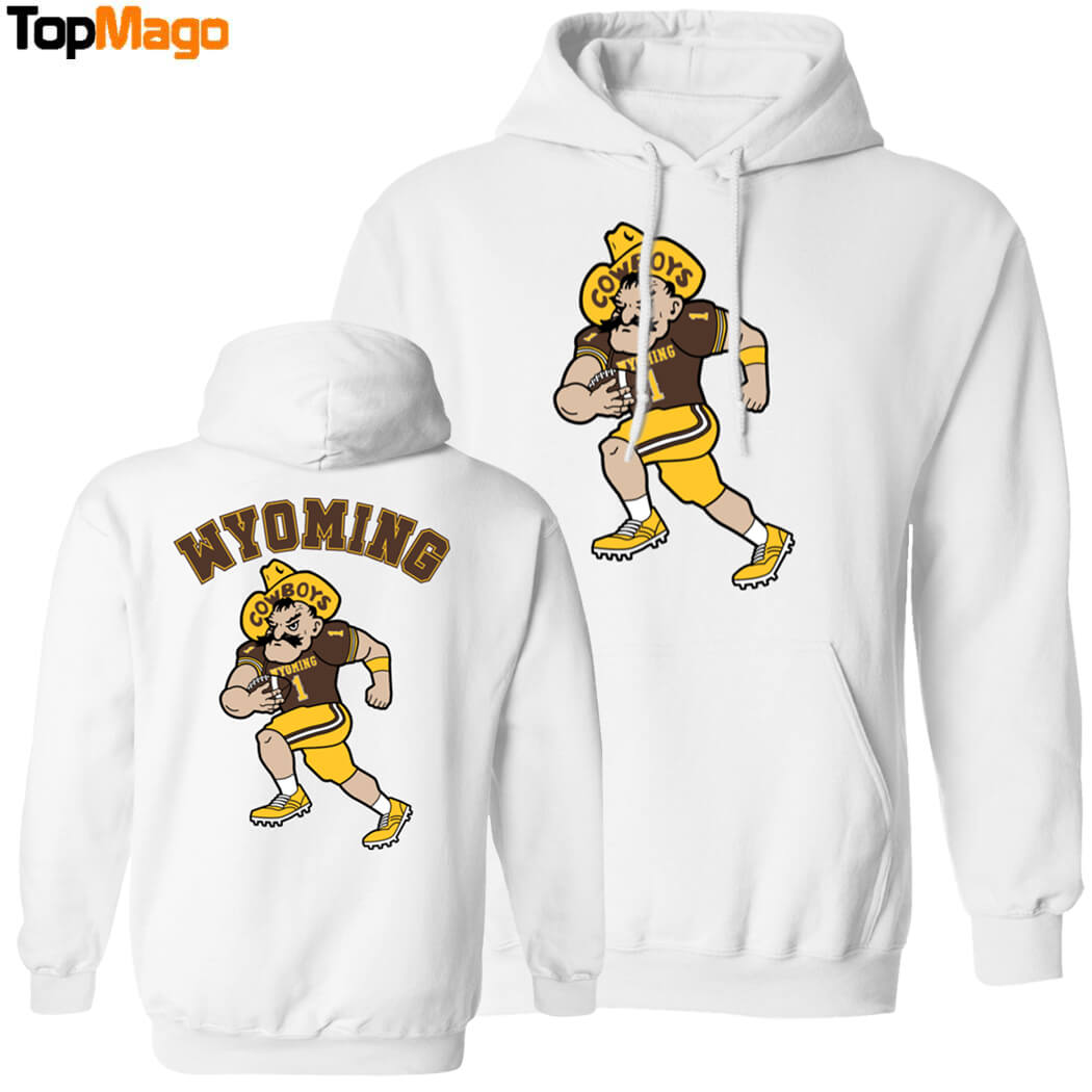 [Front-Back] Wyoming Cowboys Football Hoodie, Premium SS T-Shirt, Long Sleeve Shirt