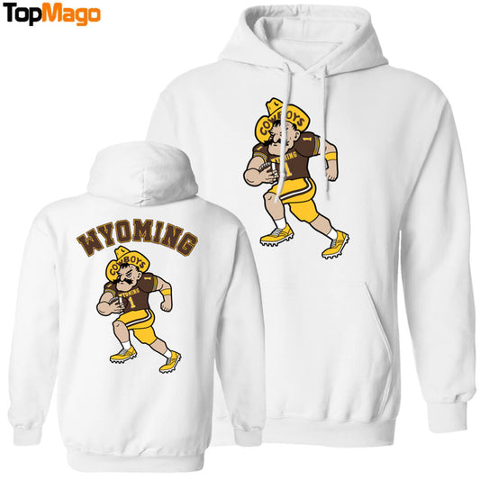 [Front-Back] Wyoming Cowboys Football Hoodie, Premium SS T-Shirt, Long Sleeve Shirt