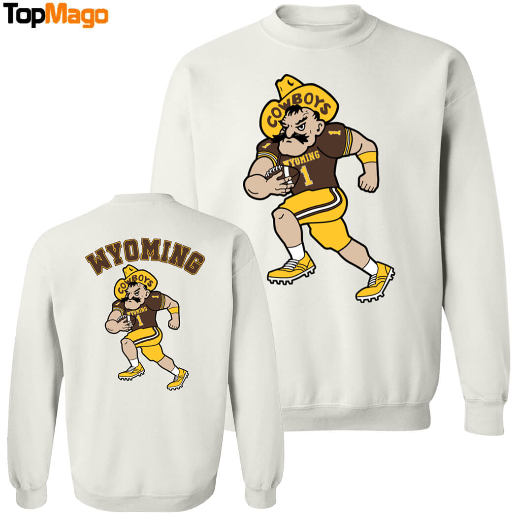 [Front-Back] Wyoming Cowboys Football Hoodie, Premium SS T-Shirt, Long Sleeve Shirt