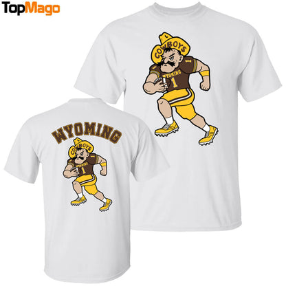 [Front-Back] Wyoming Cowboys Football Hoodie, Premium SS T-Shirt, Long Sleeve Shirt