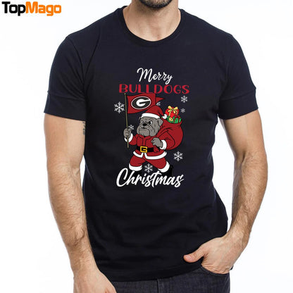 Georgia Bulldogs Logo Pine Tree NCAA Merry Christmas 2025 Hoodie, Premium SS T-Shirt, Long Sleeve Shirt