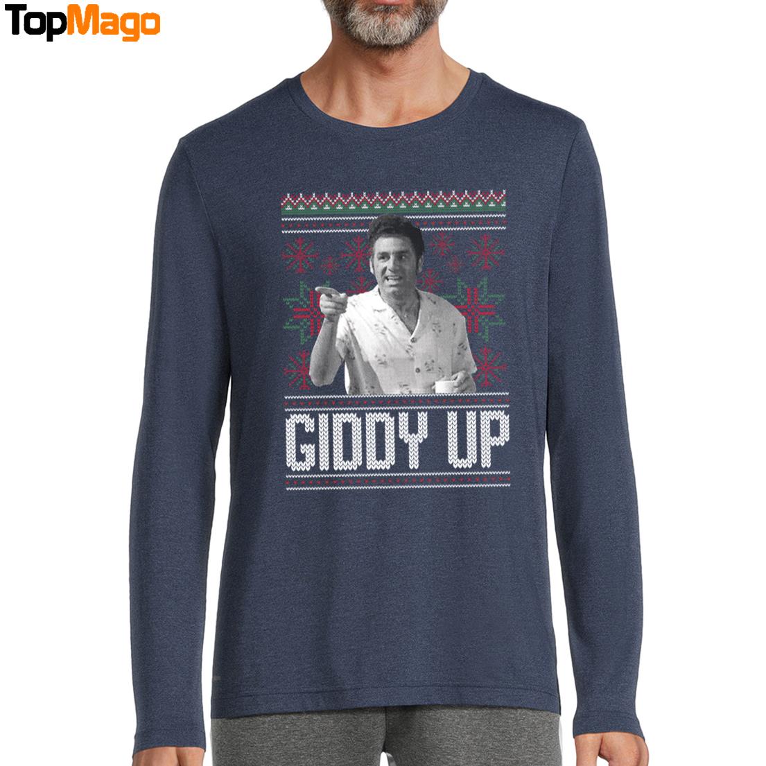 Giddy Up Christmas T-Shirt, Hoodie, Sweatshirt, Ladies Boyfriend Shirt