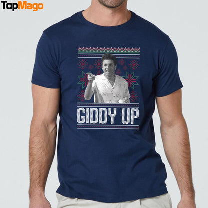 Giddy Up Christmas T-Shirt, Hoodie, Sweatshirt, Ladies Boyfriend Shirt