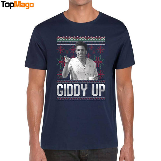 Giddy Up Christmas T-Shirt, Hoodie, Sweatshirt, Ladies Boyfriend Shirt