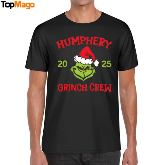 Humphery 2024- 2025 Christmas Cartoon Grinch Crew T-Shirt, Hoodie, Sweatshirt, Ladies Boyfriend Shirt