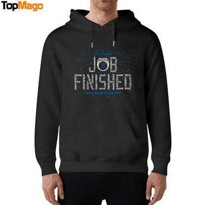 Job Finished Los Angeles Back To Back 2025 World Champs Sweatshirt, Long Sleeve Shirt, Hoodie, Premium SS T-Shirt