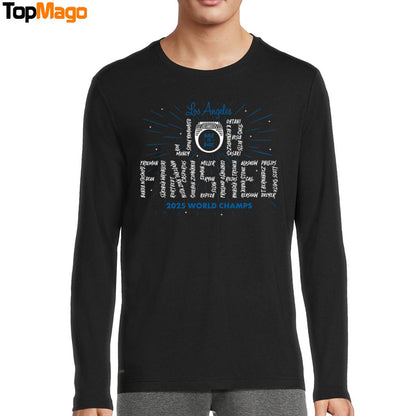 Job Finished Los Angeles Back To Back 2025 World Champs Sweatshirt, Long Sleeve Shirt, Hoodie, Premium SS T-Shirt