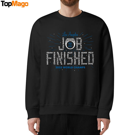 Job Finished Los Angeles Back To Back 2025 World Champs Sweatshirt, Long Sleeve Shirt, Hoodie, Premium SS T-Shirt
