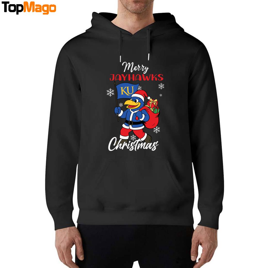 Kansas Jayhawks Logo Pine Tree NCAA Merry Christmas 2025 Hoodie, Premium SS T-Shirt, Long Sleeve Shirt