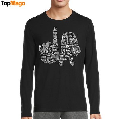 Major League Baseball Player Names Hoodie, Premium SS T-Shirt, Long Sleeve Shirt