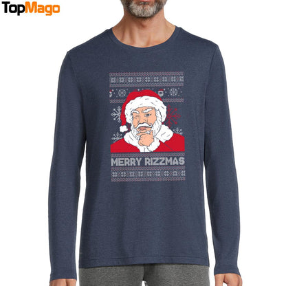 Merry Rizzmas Christmas T-Shirt, Hoodie, Sweatshirt, Ladies Boyfriend Shirt