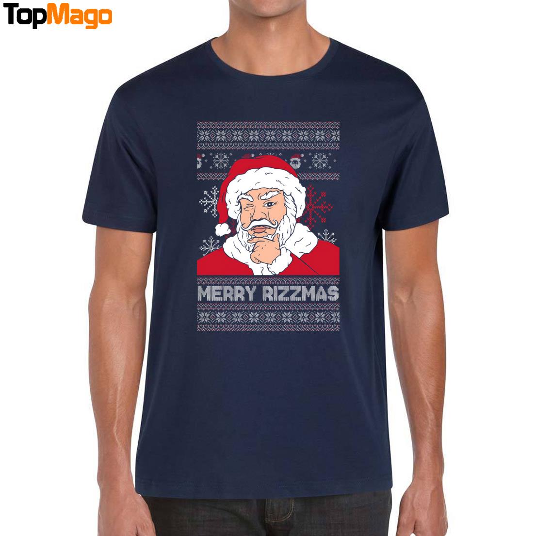 Merry Rizzmas Christmas T-Shirt, Hoodie, Sweatshirt, Ladies Boyfriend Shirt