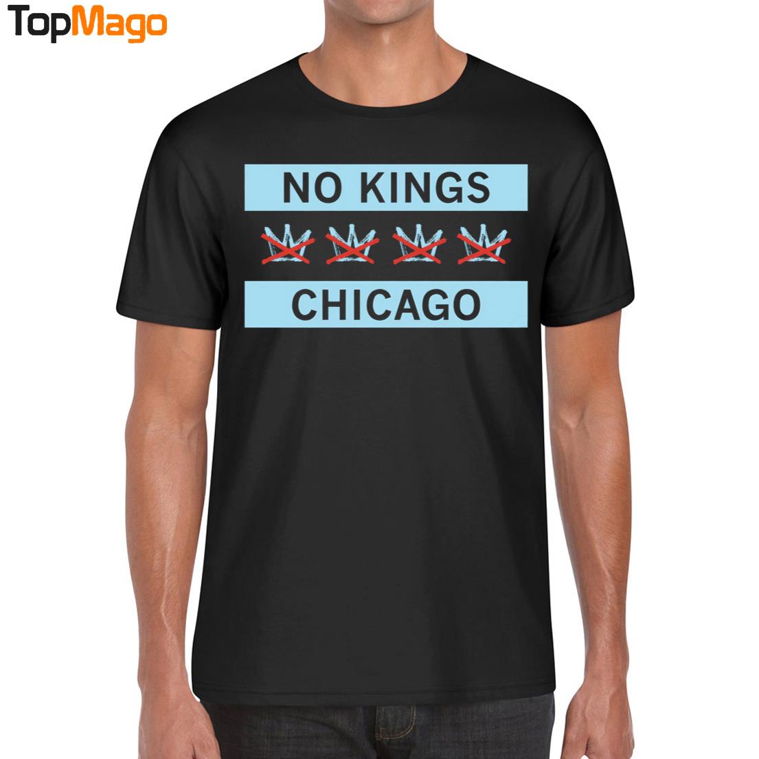 No Kings Chicago City Flag Statement Hoodie