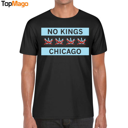 No Kings Chicago City Flag Statement Hoodie
