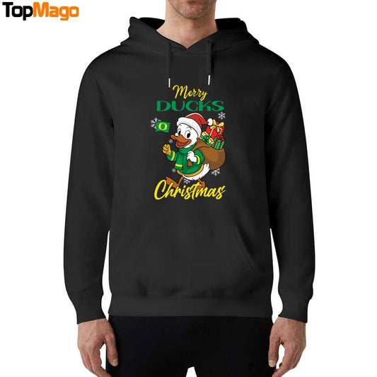 Oregon Ducks Pine Tree NCAA Merry Christmas 2025 Hoodie, Premium SS T-Shirt, Long Sleeve Shirt