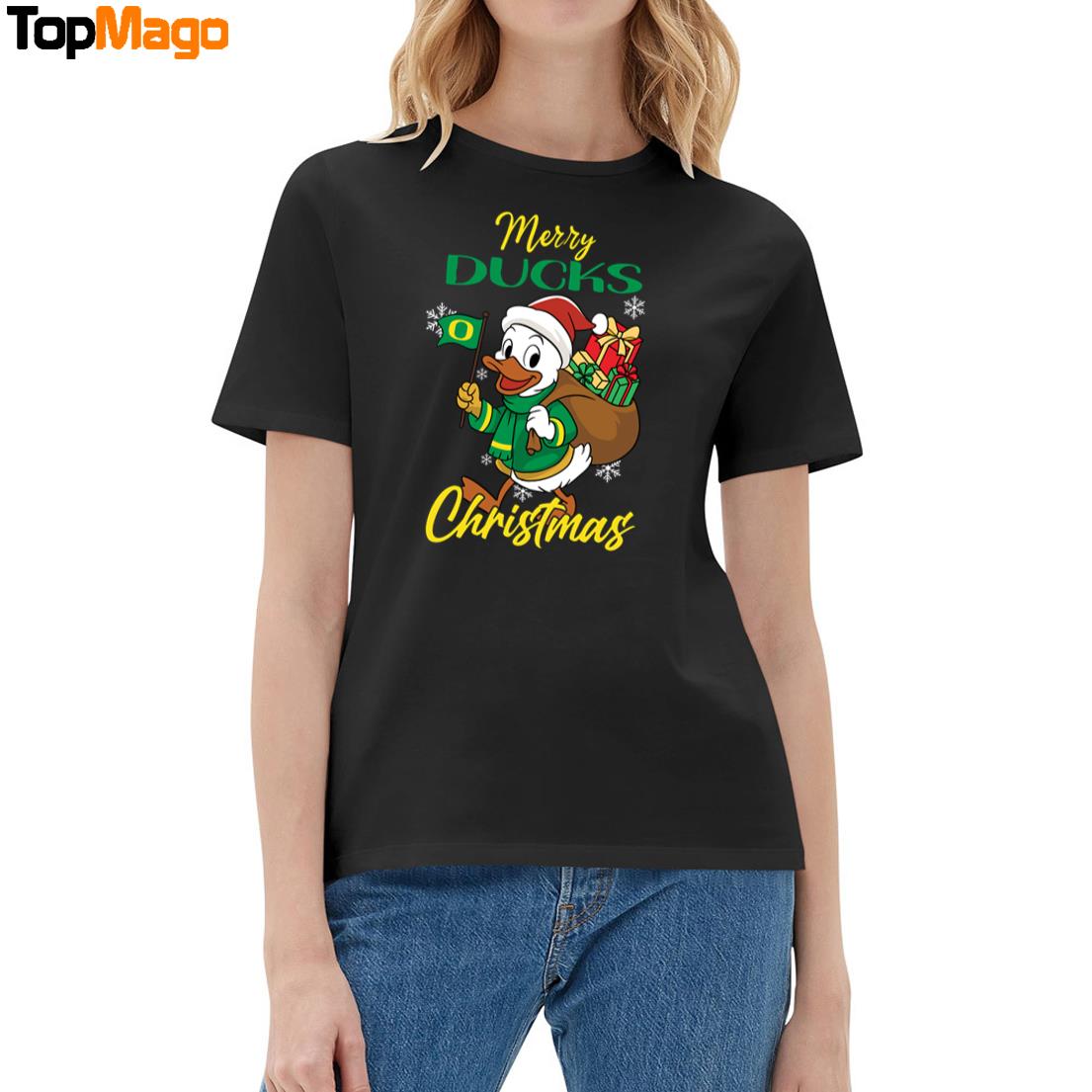 Oregon Ducks Pine Tree NCAA Merry Christmas 2025 Hoodie, Premium SS T-Shirt, Long Sleeve Shirt