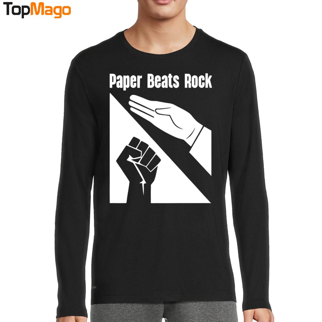 Paper Beats Rock Funny T-Shirt